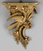 A carved giltwood wall bracket after a design by Chippendale