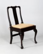 An ebonised oak side chair in the early 18th century style