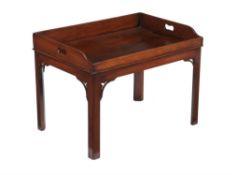 A mahogany butler's tray on stand