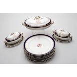The Worshipful Company of Grocers- part Booths dinner service comprising; ten dinner plates