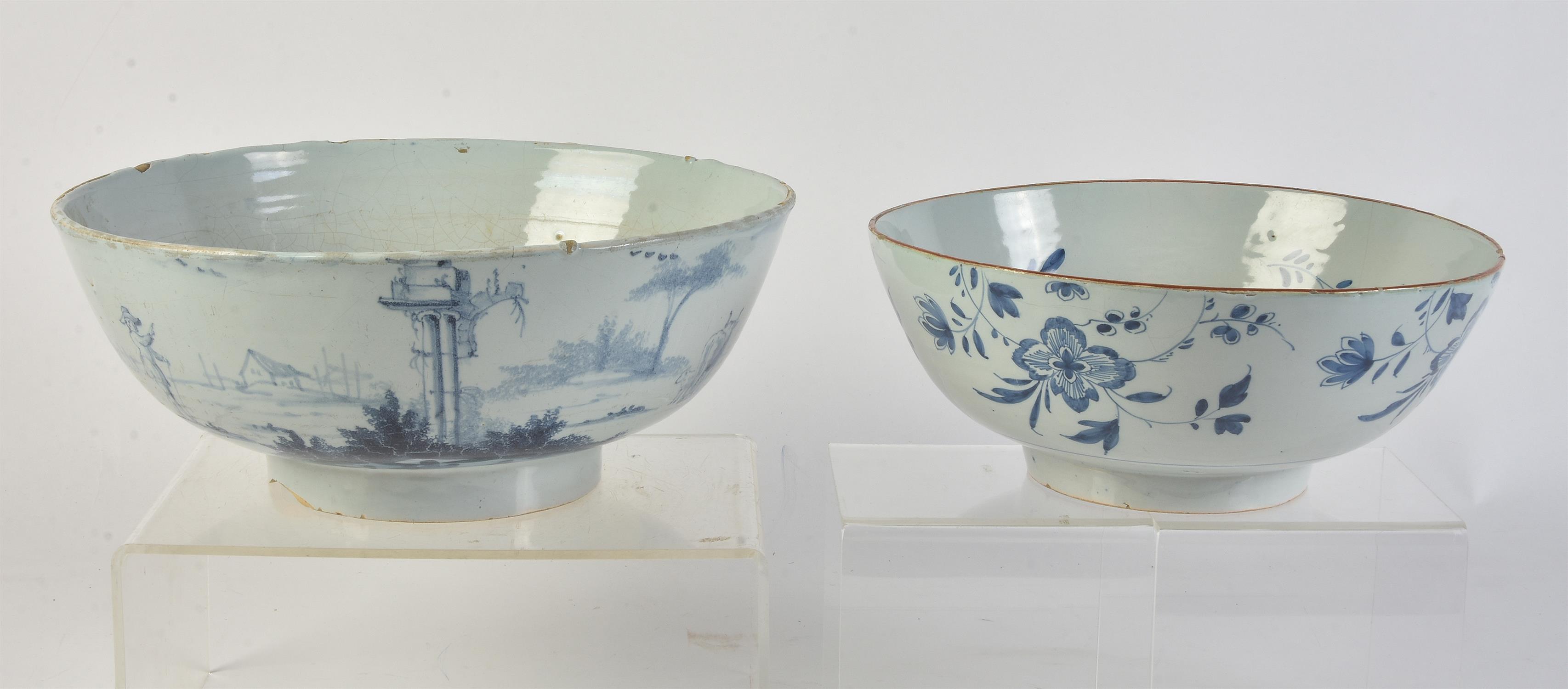 A London delft blue and white punch bowl - Image 2 of 2
