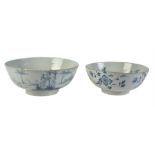 A London delft blue and white punch bowl