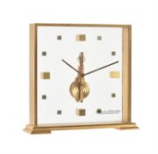 A gilt brass skeleton timepiece