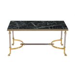 A French Verde Antico marble topped coffee table