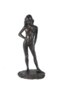 λ Shenda Amery (British, b. 1937), A bronze resin model of a standing nude
