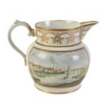A Grainger's Worcester dated commemorative jug painted with two views of Worcester