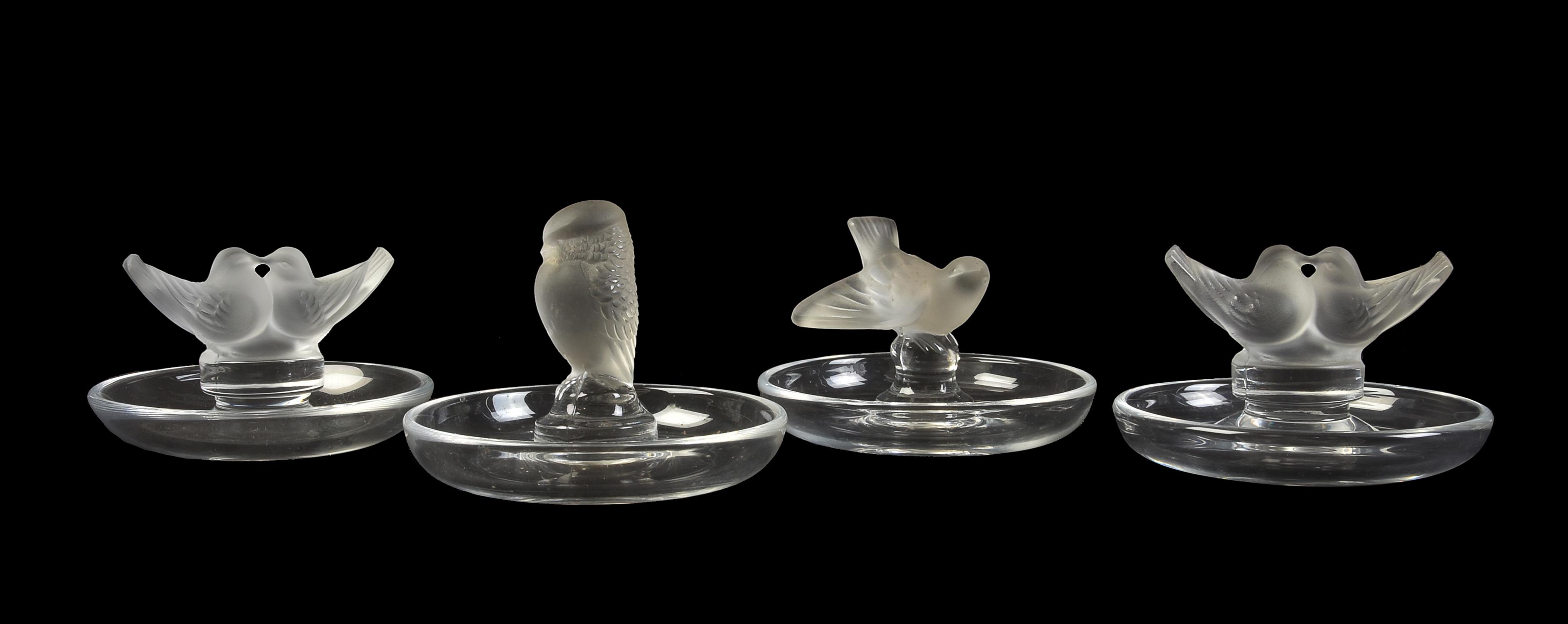 Lalique, Cristal Lalique, four cendriers - Image 2 of 7