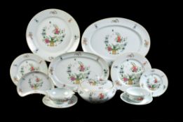 A modern Raynaud & Co. Limoges porcelain 'Chine Petit Panier' pattern part dinner service