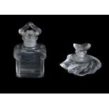 Lalique, Cristal Lalique, Samoa, a frosted and clear glass scent bottle