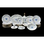 A modern Herend porcelain 'Chinese Bouquet' (blue) part dinner service