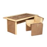 Redwall Linea Safari, a leather and suede covered desk
