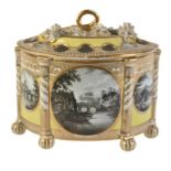 A Chamberlain's Worcester yellow-ground bough pot and pierced cover