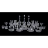 An extensive English cut-glass part table service