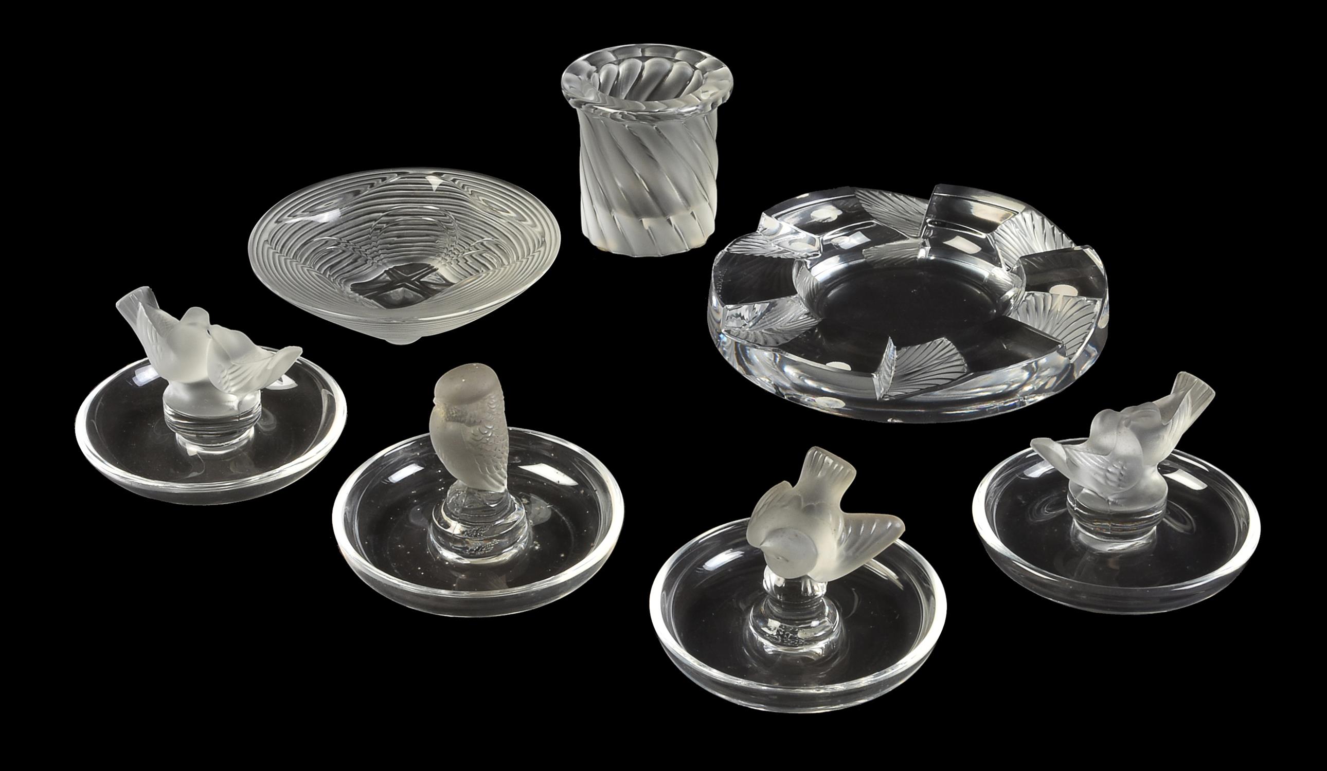 Lalique, Cristal Lalique, four cendriers