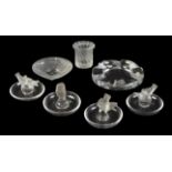 Lalique, Cristal Lalique, four cendriers