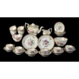 An English porcelain 'London' shape part tea service