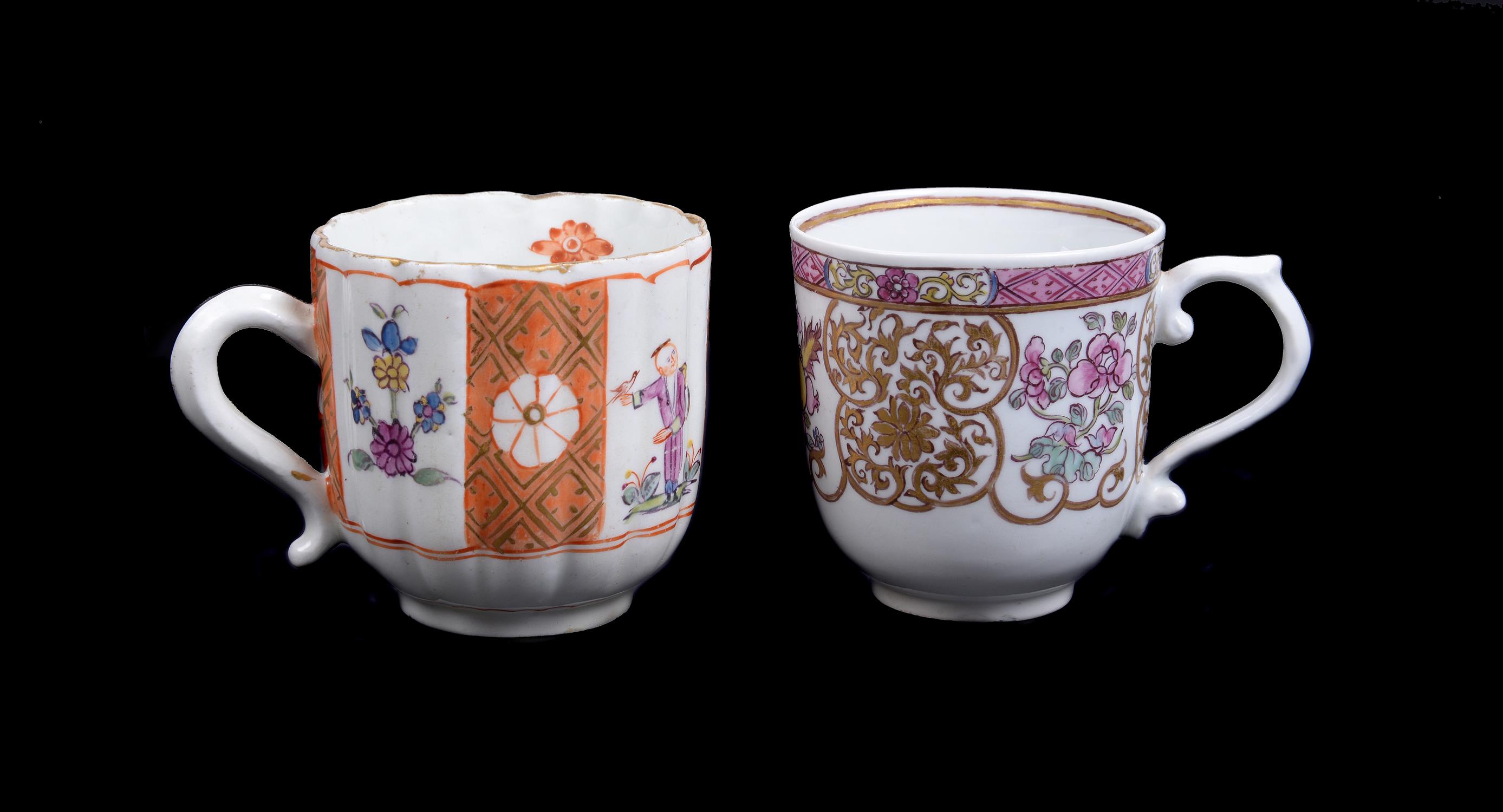 A Derby polychrome Chinese Export style coffee cup