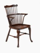 An ash and elm Windsor armchair