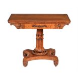 A George IV bird's-eye maple card table