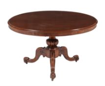 A Victorian mahogany circular centre table