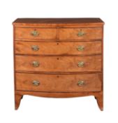 A Regency mahogany bowfront chest of drawers