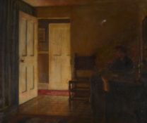 Anton van Anrooy (Dutch 1870-1949), Interior scene with seated figure