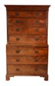 A George III mahogany chest on chest