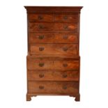 A George III mahogany chest on chest