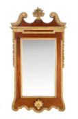 A mahogany and giltwood wall mirror in George II style