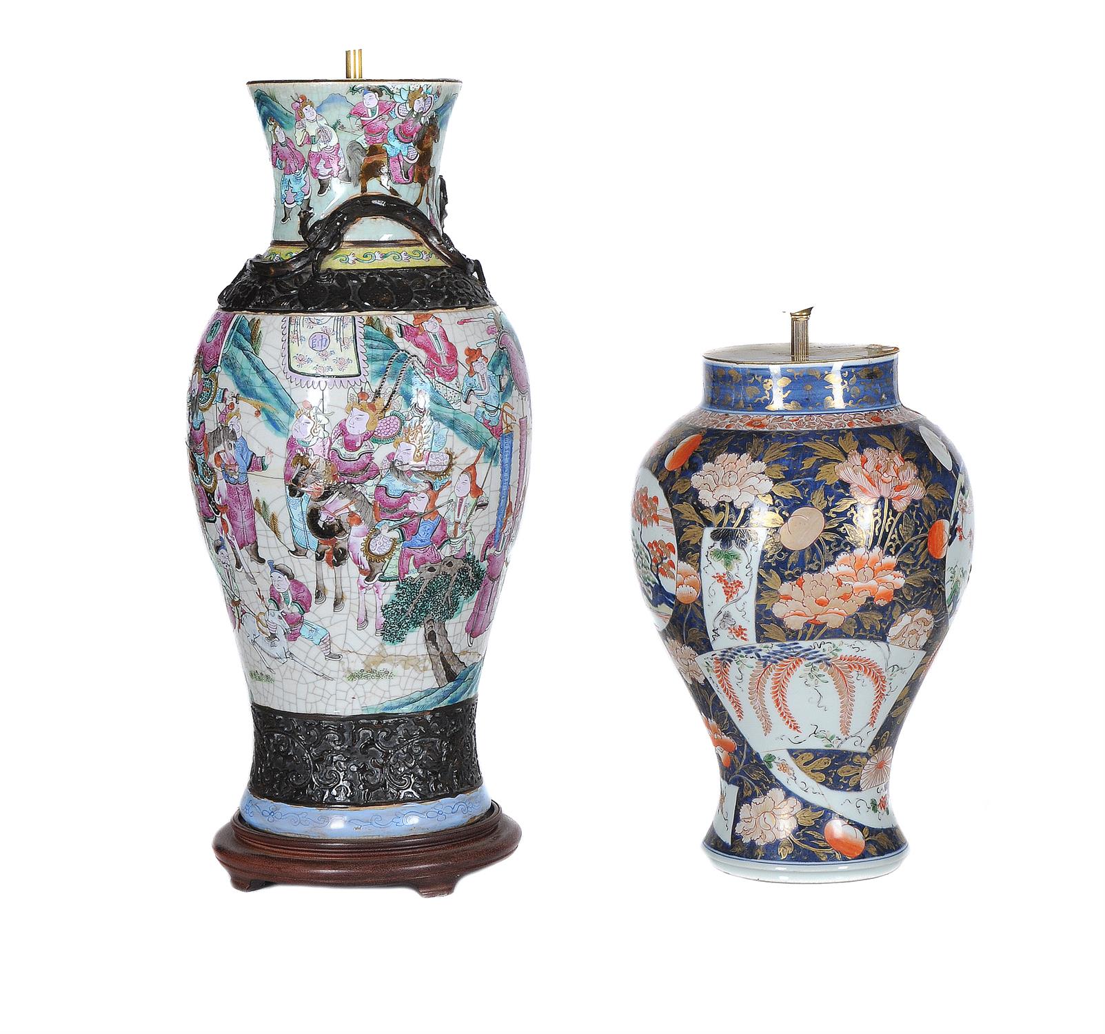 A large Cantonese 'Famille Rose' vase - Image 2 of 2