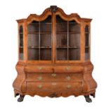 A Dutch walnut display cabinet