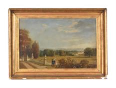 British School (19th century), Figures in a country estate