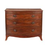 A George III mahogany bowfront chest of drawers