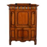 An Anglo-Indian specimen timber secretaire cabinet