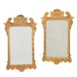 A pair of giltwood wall mirrors in George II style