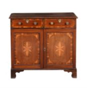 A George III mahogany and inlaid side cabinet