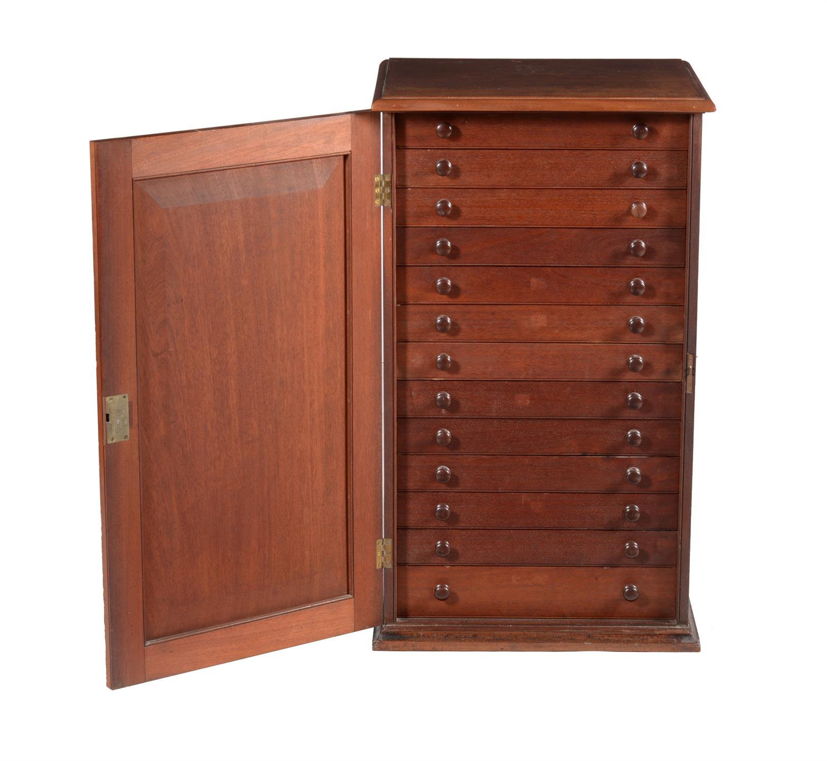 A mahogany collector's cabinet - Image 2 of 2