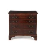 A George III mahogany chest of drawers