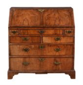 A George II walnut bureau