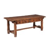 A Continental oak side table