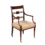 A George III mahogany armchair