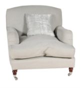 An upholstered armchair in Victorian style