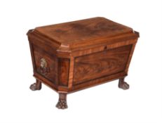 A Regency mahogany and crossbanded wine cooler