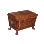 A Regency mahogany and crossbanded wine cooler