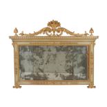 A giltwood wall mirror