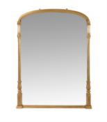 A Victorian giltwood overmantel mirror