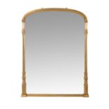 A Victorian giltwood overmantel mirror