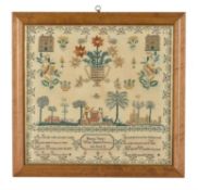 A large early Victorian Biblical needlework sampler by Susanna Sagar