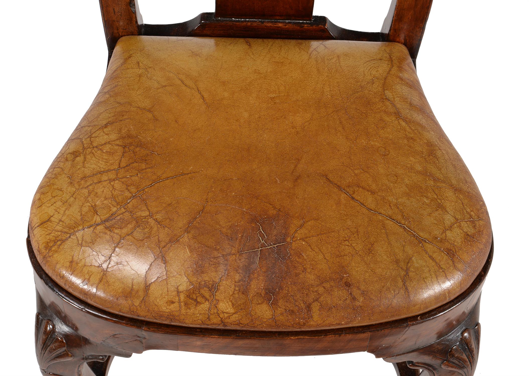 A pair of Continental walnut side chairs - Image 4 of 5