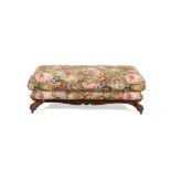 Y A Victorian rosewood and upholstered stool